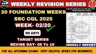 Week 0225✅  Weekly Revision Series For SSC CGL 2025 [upl. by Guibert]