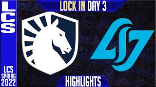 TL vs CLG Highlights  LCS Lock In Day 3  Team Liquid vs Counter Logic Gaming [upl. by Suoilenroc]