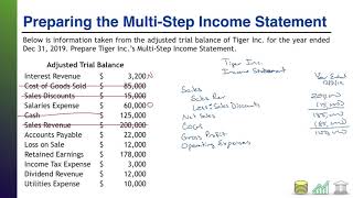 Practice Problem IS04 Preparing the Multi Step Income Statement [upl. by Abba]