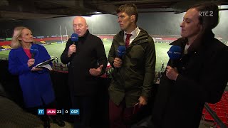 Immense performance when you consider everything that went on last week  OCallaghan on Munster [upl. by Sanborne]