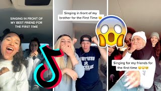 Singing FOR THE FIRST TIME In Front Of Friends and Family  Best Reactions Compilation 😍 [upl. by Ydnas134]