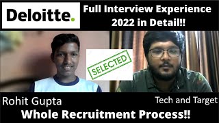 Deloitte Interview Experience 2022  Rohit Selected  All Interview Questions 🔥🔥 [upl. by Waugh]