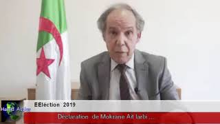 Ait larbi mokrane declaration à propos de la candidature de Bouteflika [upl. by Easter]