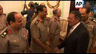 US Defence Secretary Leon Panetta meets Egyptian leaders [upl. by Brenn]