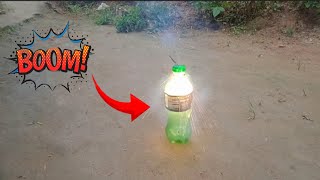 Boom Home made powerful boom use in plastic bottle and mirchi pataka boom 🤯💥 [upl. by Eseekram]