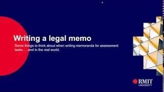 s2 2019 Week 4  How to write a memo Assignment feed forward [upl. by Sanyu]