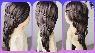 Unique Braided Down Style Beautiful Long amp Short hair🫰🏻Easy hairstylesgirls try beautiful styles [upl. by Espy973]