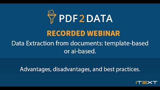 Webinar Data extraction from documents templatebased or AIbased [upl. by Maro107]