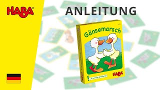 HABA Gänsemarsch Anleitung  Kinderspiel ab 3 Jahre [upl. by Silera]