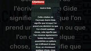 Choisir cest se priver du reste  André Gide [upl. by Sacram]