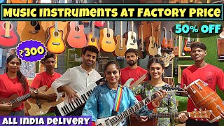 Cheapest Musical Instruments at Wholesale Price ₹300  Cheapest Guitars Keyboard Table Harmonium [upl. by Boleslaw]