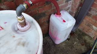 Transfer chemical by using just an air compressor and a 55 gallon drum [upl. by Eitisahc165]