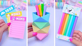 Easy paper craft ideas  Paper crafts DIY  School supplies  Back to school  Miniature crafts [upl. by Johnath]