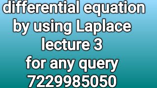 application of Laplace transformation for MSc mathematics and BSC mathematics lecture [upl. by Lada]