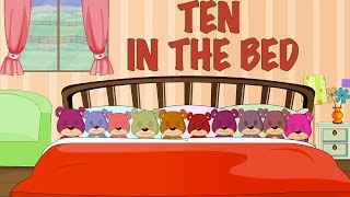 Ten In The Bed  Nursery Rhymes With Lyrics  English Rhymes For Kids [upl. by Pegma]