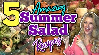 ⭐️Top 5 SUMMER SALAD RECIPES you Must Try  Easy SUMMER RECIPES you NEED in your LIFE [upl. by Disharoon]