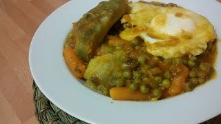 tajine de alcachofas con guisantes alcachofas con guisantes [upl. by Ideih]