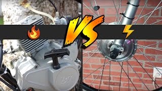 Electric Bikes vs Motorized Gas Bikes  Which Is Best For You [upl. by Ossy]