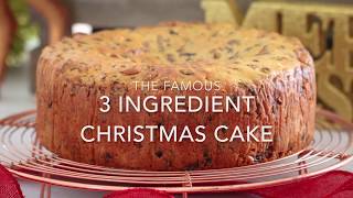 How to make a 3 INGREDIENT CHRISTMAS CAKE [upl. by Marrin]