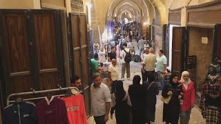 Historic Aleppo market reopens to public after devastation from Syrian civil war and earthquake [upl. by Enid228]