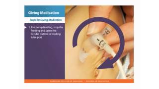 Feeding Tube Skills Giving Medication [upl. by Cantone]