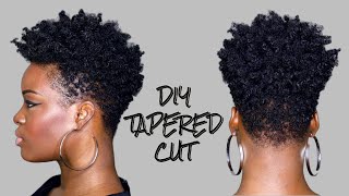 DIY Tapered Cut Tutorial on 4C Hair [upl. by Elehcar822]