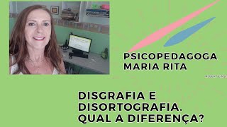 Disgrafia e disortografia Qual a diferença [upl. by Cohleen]