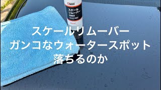 スケールリムーバーで頑固な雨ジミ、ウォータースポット落ちるのか‼️ [upl. by Garik]