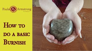 How to do a simple burnish on a clay pebble Burnished pebbles part1 [upl. by Maer701]