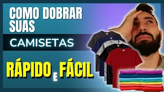 COMO DOBRAR CAMISETA CORRETAMENTE paicomoeufaco organização [upl. by Kliman]