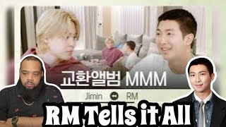 RM TELLS IT ALL TO JIMIN  교환앨범 MMMMini amp Moni Music  RM  REACTION [upl. by Delora]