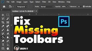 how to restore toolbar menu bar in photoshop easy way [upl. by Mcknight]