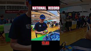 Toymon kolasinski 4×4 National Record Of 1783 Sec 💀  shorts viral rubikscube [upl. by Socher]