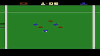 Championship Soccer Atari 2600 Multiplayer Gameplay [upl. by Aicilyt]