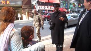 Door Man at Millennium Broadway Hotel Singing New York New York [upl. by Asylem806]