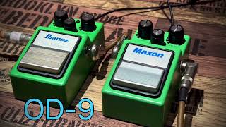 Ibanez TS9 vs Maxon OD9 [upl. by Wilkey482]