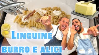 LINGUINE BURRO E ALICI 🐟 con un ospite storico [upl. by Mavis165]