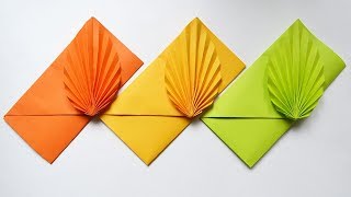 How to make a Colored Paper ENVELOPE  Easy Origami Tutorial DIY [upl. by Ahsimek34]