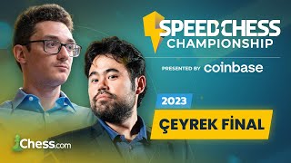 Hikaru Nakamura vs Fabiano Caruana  Çeyrek Final  Speed Chess Championship 2023 [upl. by Lerak]