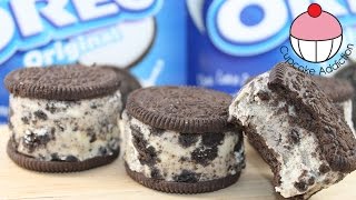 OREO IceCream Sandwiches  No Bake 2 Ingredient Cookies amp Cream Recipe [upl. by Yllac]