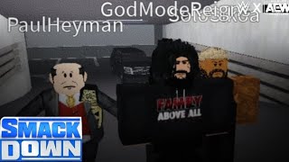 WWE X AEW Roblox World Heavyweight Champion Roman Reigns arrives just in time for the main event [upl. by Anitnauq]