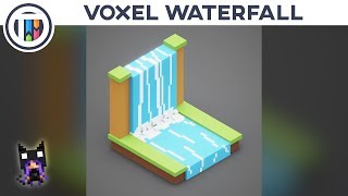 MagicaVoxel Tutorial  How to create a voxel WATERFALL [upl. by Ailedroc]