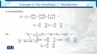 Example 6 The Hotellings T2 Distribution  Multivariate Analysis  STA633Topic064 [upl. by Stander104]