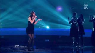 Lena Satellite SingAlong Lyrics Germany Eurovision 2010 Winner HD [upl. by Cruce209]