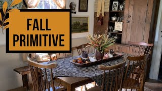 Fall New England FARMHOUSE PRIMITIVE Dining Room Tour [upl. by Olivann]