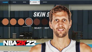 NBA 2K22 DIRK NOWITZKI FACE CREATION CURRENT GEN AND NEXT GEN 2K22 BEST FACE CREATION [upl. by Inga]