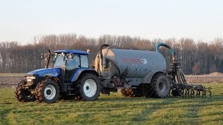 New Holland TM140 amp Record  drijfmest injekteren [upl. by Rhyne]