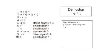 argumento valido demostracion de reglas de inferencia [upl. by Rebak811]