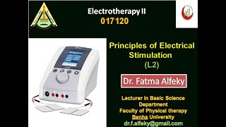 Electrotherapy II Principles of Electrical Stimulation Part 2 L2 [upl. by Enilav380]