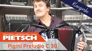 Akkordeon  Pigini Preludio C 30  Klangprobe [upl. by Ahsaten522]